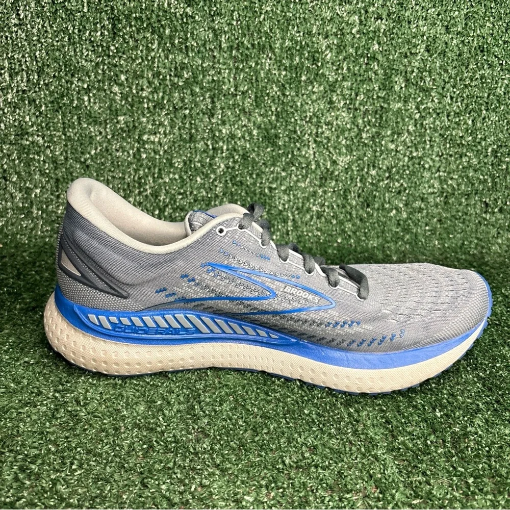 Brooks Glycerin GTS 19 Blue Gray Running Training Shoes 1103571D095 Mens Size 9